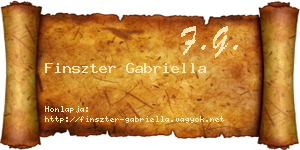 Finszter Gabriella névjegykártya